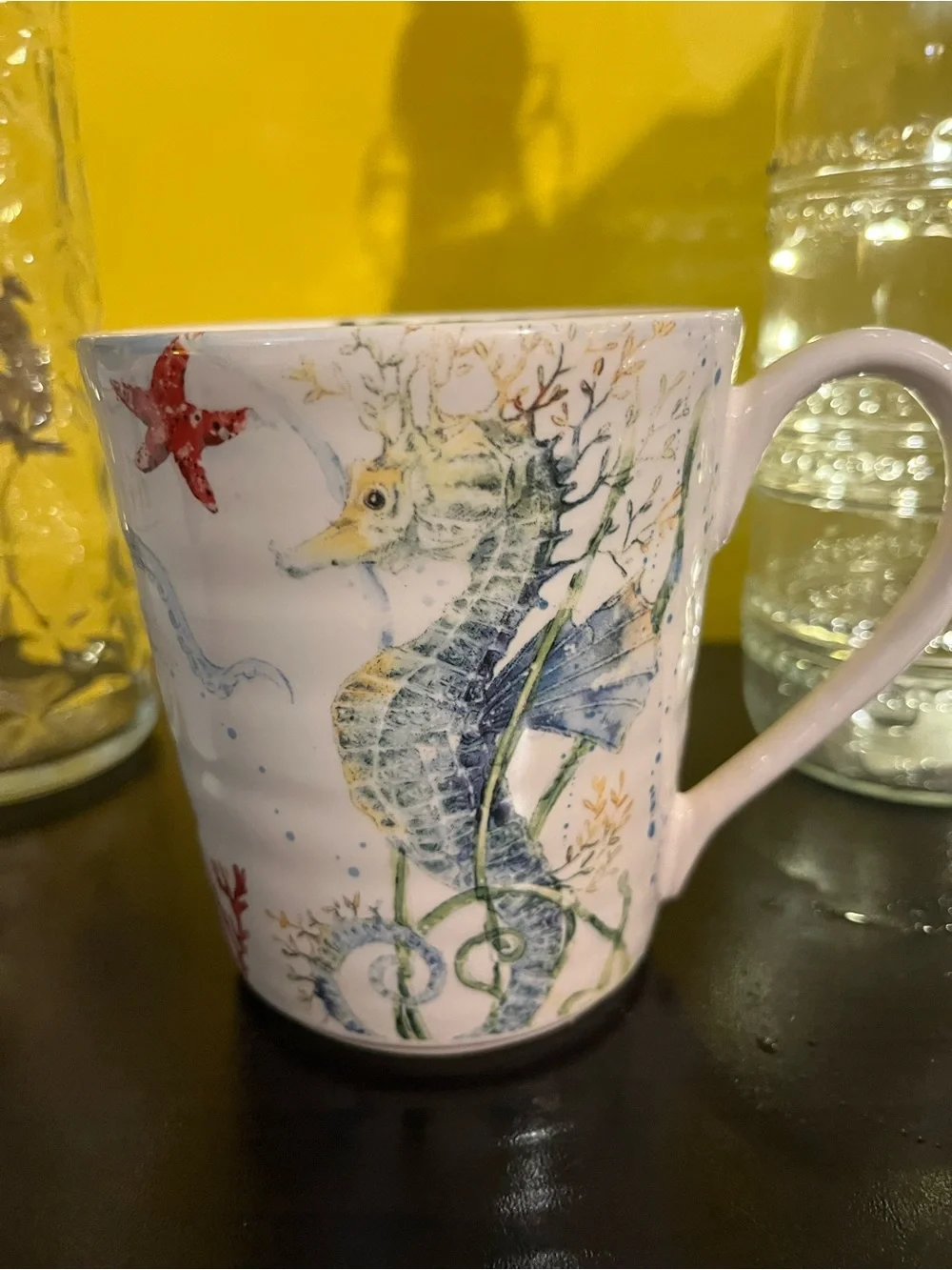 Pier 1 Ironstone Sea Life oversized mug